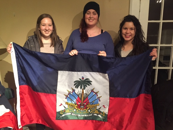 Team Haiti w flag
